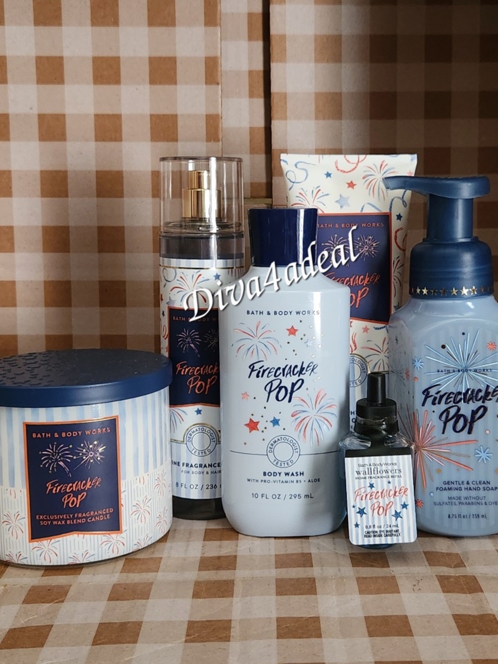 3X Bath & Body Works FIRECRACKER 6PC Collection Set Bundle